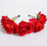 Rose Flower Wreath Headband Photography Accessory