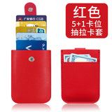 Thick PU Leather Card Holder with Custom Logo, Large Capacity