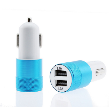Metal Car Charger with Dual USB 2.1A Output