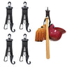 AJFHKJ Baseball Softball Gear Hanger Dugout Organizer -Multipurpose Hanging Buckle Metal Hangers for Hold Outdoor Sports Equipment Camping Gloves Helmets Bats Water Bottle Holder (Black 4Pcs)