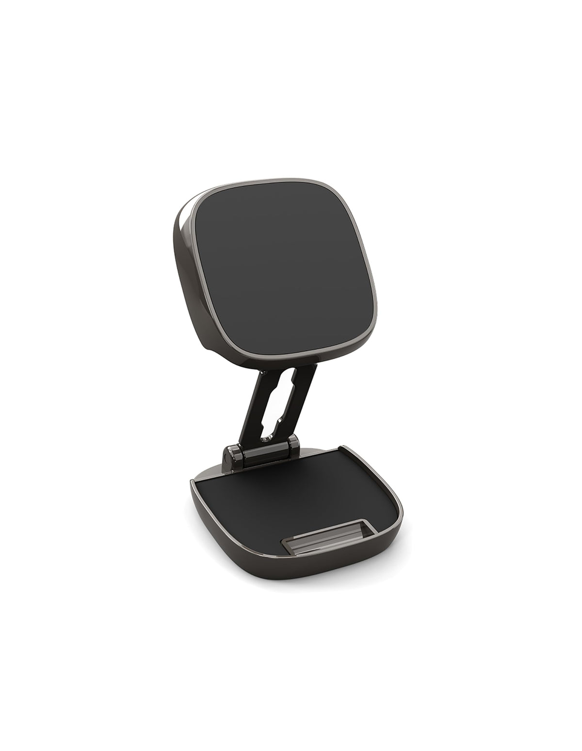 2024 Upgraded Magnetic Metal Car Phone Holder for Dashboard【with 2 Metal Plate】 MiniFolding360° Rotation and Hieght Adjustable Magnetic Car Cell Phone Holder Mount for All Mobile PhoneEasy Install