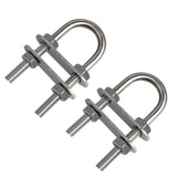 MOOKEERF 4 Pack 316 Stainless Steel U Bolts for Boat Stern Bow Eye Tie Down Heavy Duty U-Bolt for Yatch Boat Trailer Automotive (100MM 4PCS)