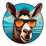 Donkey Sticker Decal Vinyl Small Waterproof for Water Bottle Mug Passport Book Scrapbook Notebook Laptop Tumbler Skateboard Computer Phone Size Funny Gift Car Stickers ID44990