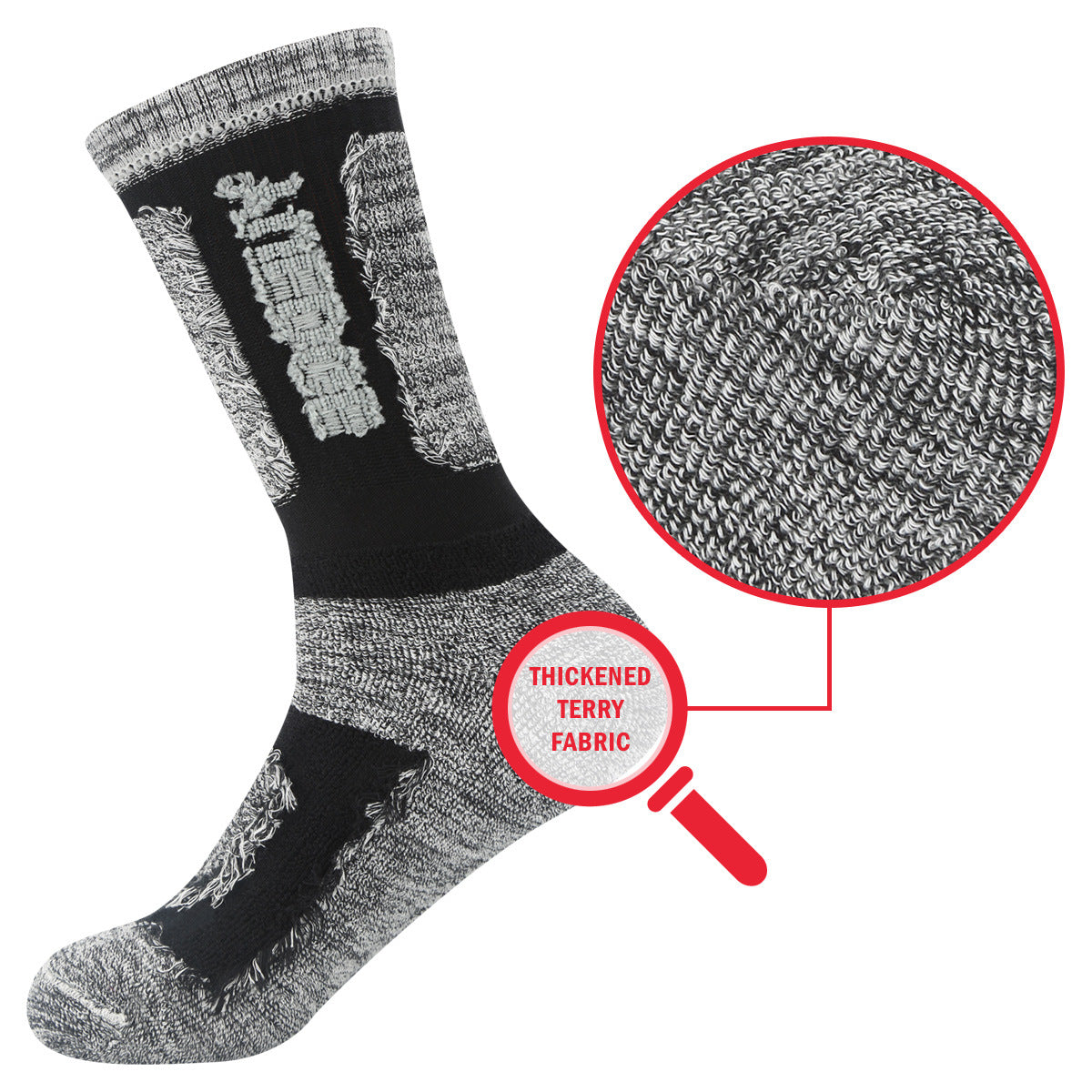 Men's Cotton Thick Outdoor Sports Socks for Hiking