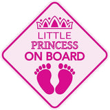 Princess On Board Car Sign - Princess On Board Decal - Princess Automotive Sign - Princess On Board Sticker for Cars - Princess On Board Window Decal - Little Princess On Board Car Sign