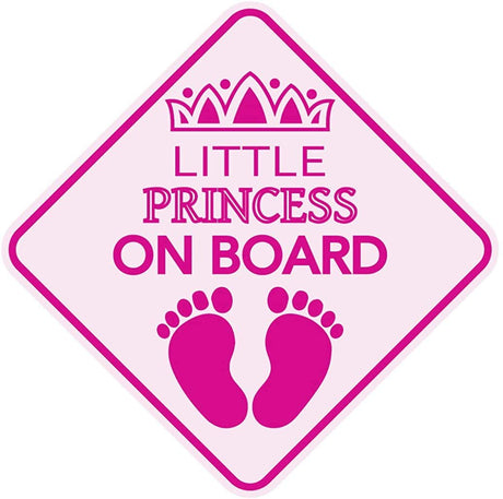 Princess On Board Car Sign - Princess On Board Decal - Princess Automotive Sign - Princess On Board Sticker for Cars - Princess On Board Window Decal - Little Princess On Board Car Sign