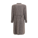 Dolce & Gabbana Gray Fleece Wool Coat