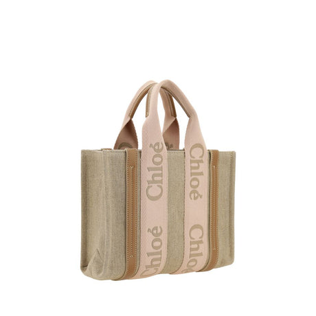 Chloé Beige Linen Handbag