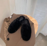 Fur Half Slippers for Women - Comfortable Outdoor Mules