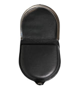 Dolce & Gabbana Black Polished Crocodile Leather Mens Coin Purse Wallet