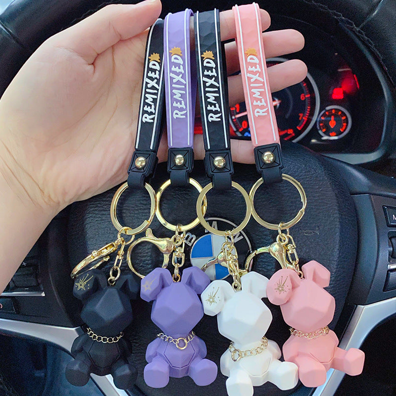 Punk Rabbit Keychain Couple Accessories for Bags