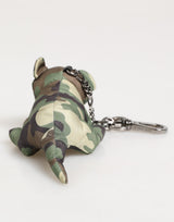 Dolce & Gabbana Camouflage Multicolor Animal Silhouette Keychain Keyring