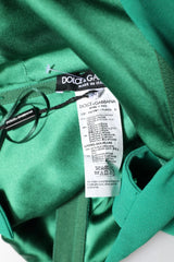 Dolce & Gabbana Dark Green Sleeveless Rayon Bodycon Dress
