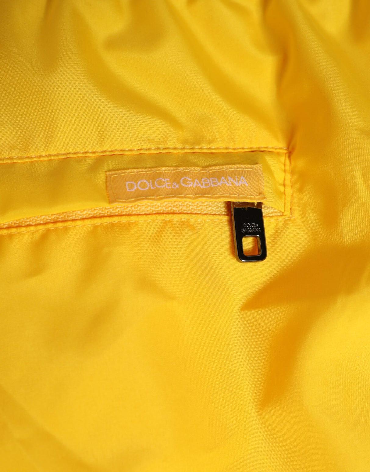 Dolce & Gabbana Yellow Nylon Logo Print Men Boxer Short Swimwear