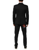 Dolce & Gabbana Dark Blue Cotton Men Jacket Coat Blazer Suit