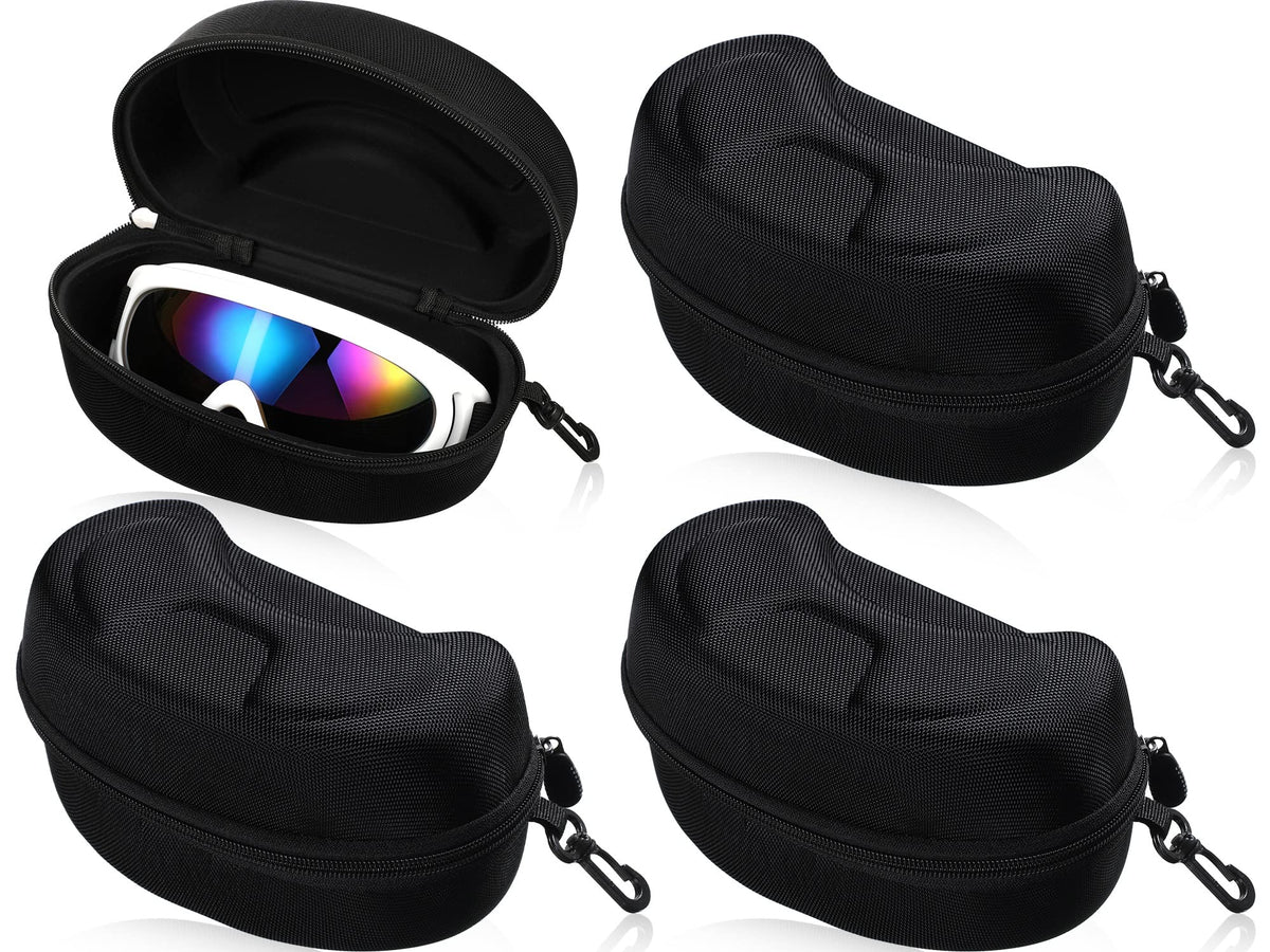 4 Pcs Winter Ski Snowboard Goggles Box Big Hard Sports Glasses Case Sports Glasses Storage Holder Hard EVA Protection Carrying Case Shell Storage Case for Snow Sport