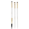 ENZO KEN Flat Angled Eyebrow Brush & Fine Angled Eyeliner Brush & Eyelash Brush Set Fine Angled Brow Brush Flat Eyebrow Brush Eyeliner Brush Winged Eyeliner Brush Angled. (163-3P)