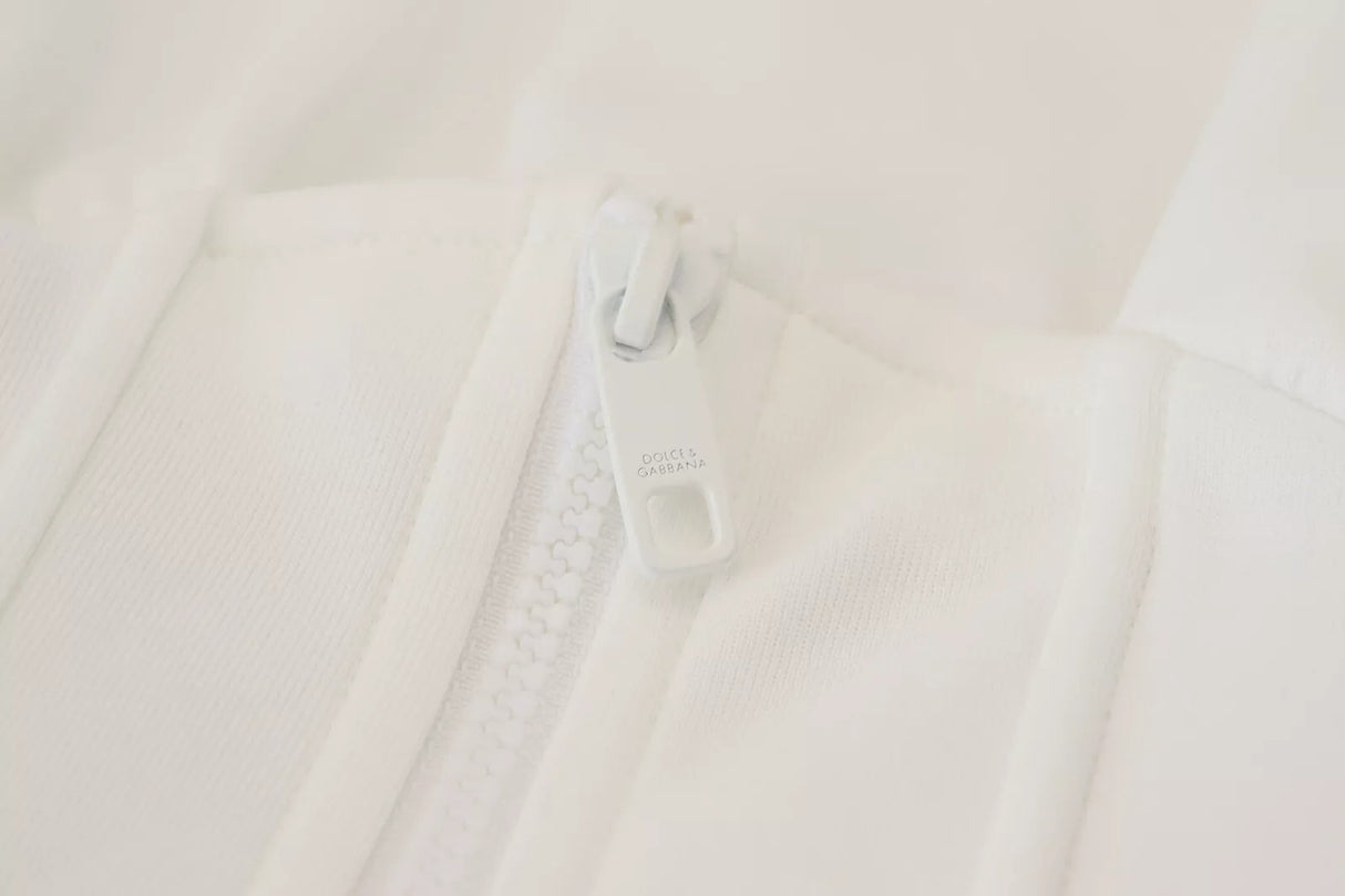 Dolce & Gabbana White Cotton Corset Stretch Top  T-shirt