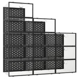 Pinkpum Large 12 Pack Shoe Storage Boxes Shoe Organizer for Closet clear Plastic Stackable Shoe Dispaly Case Bins Holder Sneaker Storage Black