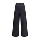 Balenciaga Black Cotton Casual Pants