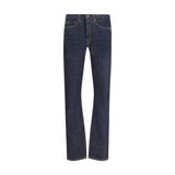Tom Ford Blue Cotton Straight-Leg Jeans
