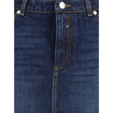 Dolce & Gabbana Blue Cotton Mini Skirt