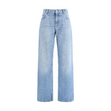 Dolce & Gabbana Light Blue Cotton Straight-Leg Jeans