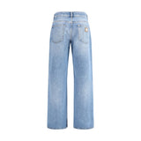 Dolce & Gabbana Light Blue Cotton Straight-Leg Jeans