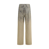 Golden Goose Bicolor Cotton Straight-Leg Jeans