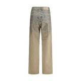 Golden Goose Bicolor Cotton Straight-Leg Jeans