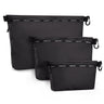Haimont 3 Sets Zipper Pouch Travel Packing Bags for Toiletry Makeup Cosmetic Accessory Tool Small Organizer Bag Water Resistant Grey