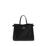 Valentino Garavani Black Calf Leather Bos Taurus Handbag