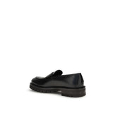 Ferragamo Black Rubber Slip-On Loafers