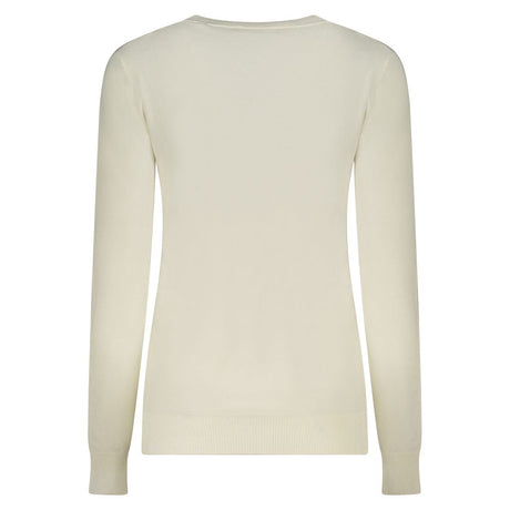 Guess Jeans Bianco Viscosa Women's Long-Sleeved T-Shirt