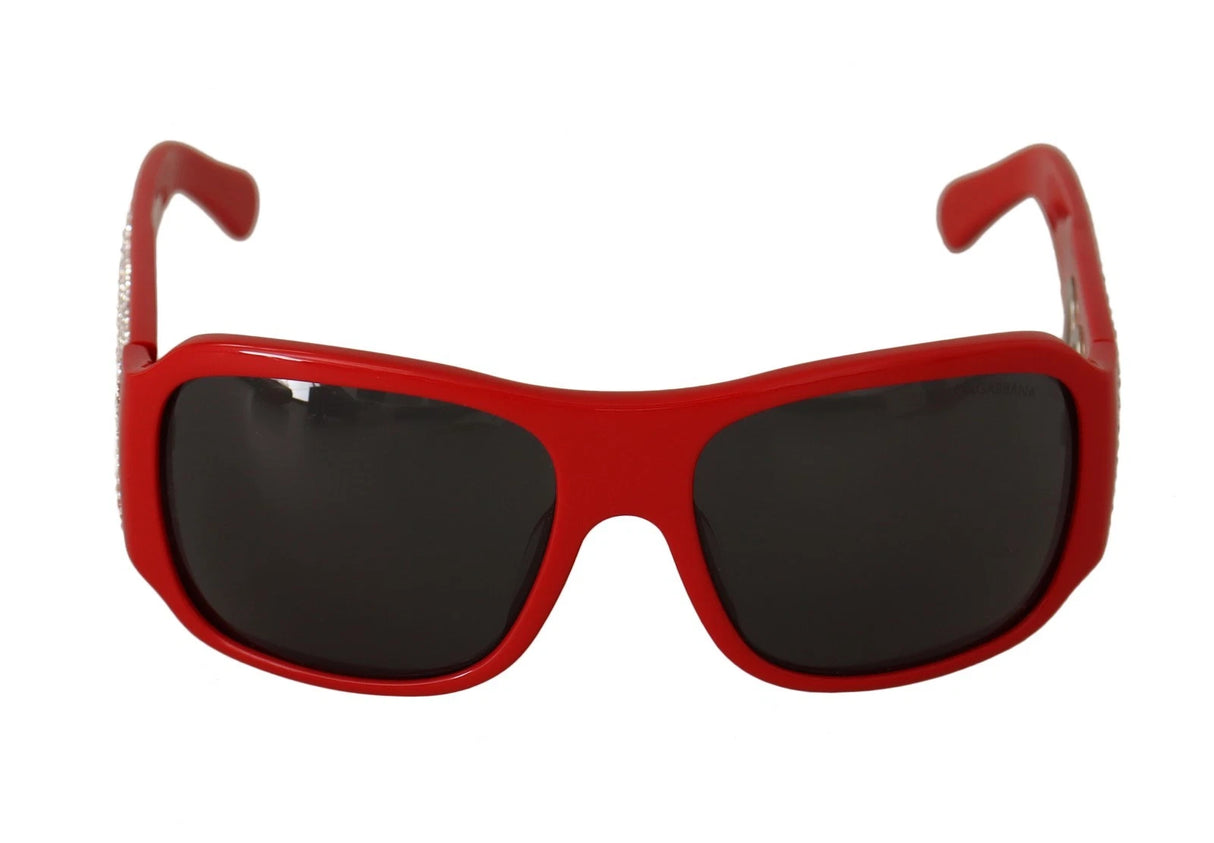 Dolce & Gabbana DG4027 Red Crystal Black Lens Shades Sunglasses