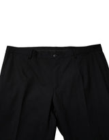Dolce & Gabbana Black Wool Formal Dress Men Trousers Pants