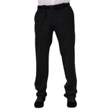 Dolce & Gabbana Black Wool Formal Dress Men Trousers Pants