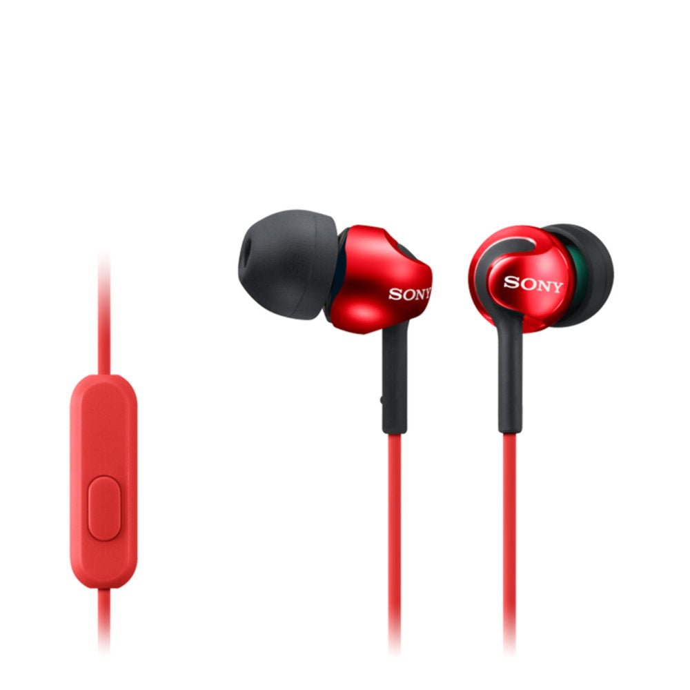 Sony Deep Bass Wired Earphones – Red