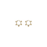Jil Sander Gold Brass Earrings