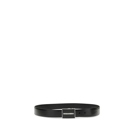 Dsquared² Black Calf Leather Bos Taurus Regular Belt