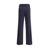 True Royal Blue Viscose Flared Pants