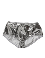 Dolce & Gabbana Silver Metallic High Waist Bikini Bottom Women  Underwear