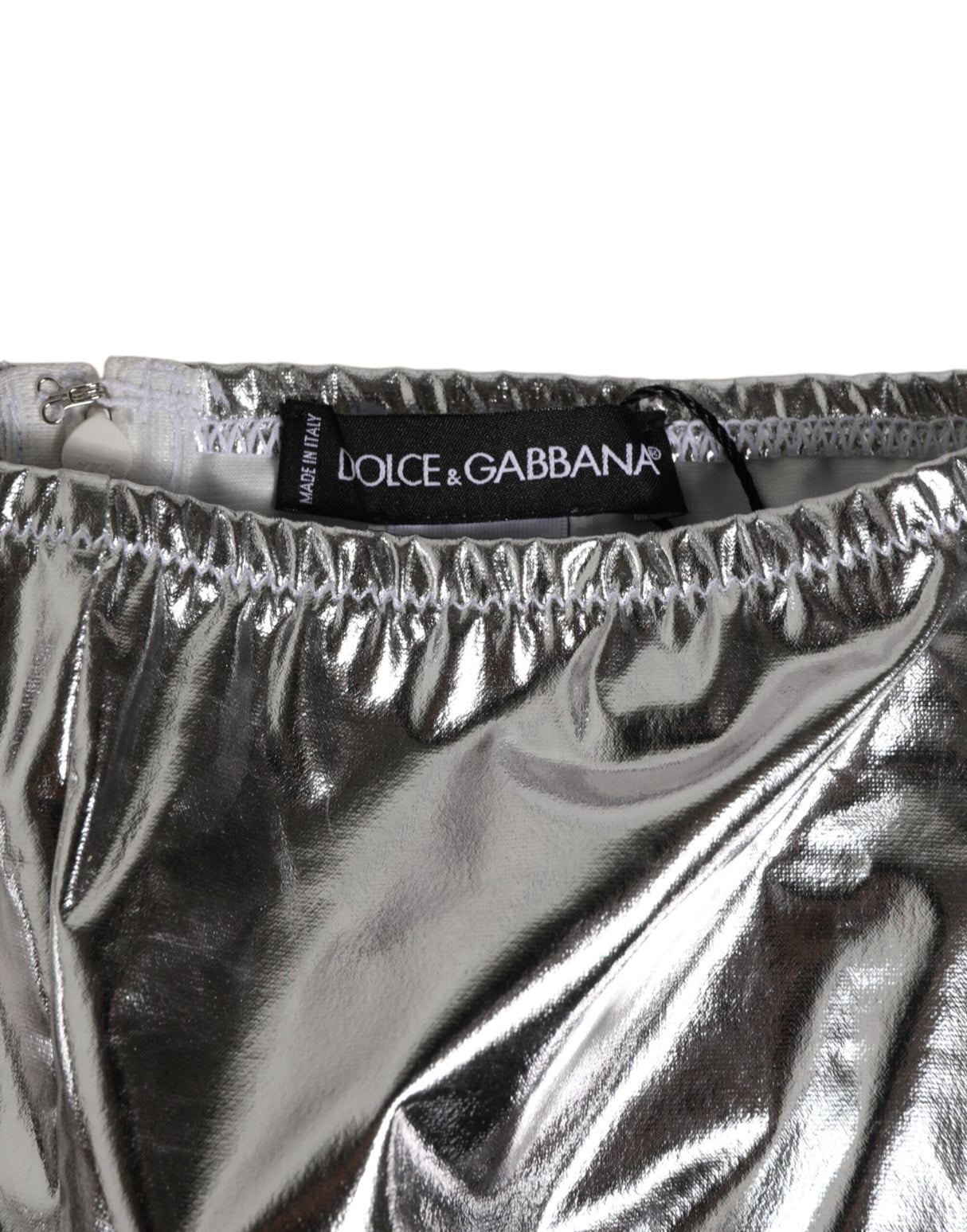 Dolce & Gabbana Silver Metallic High Waist Bikini Bottom Women  Underwear