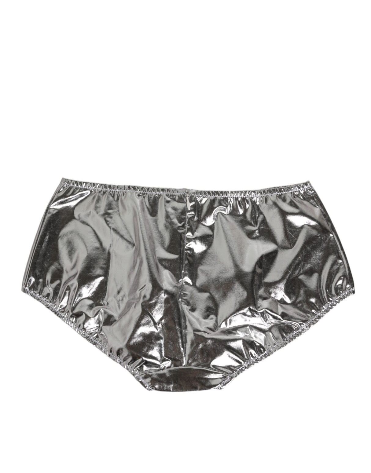 Dolce & Gabbana Silver Metallic High Waist Bikini Bottom Women  Underwear