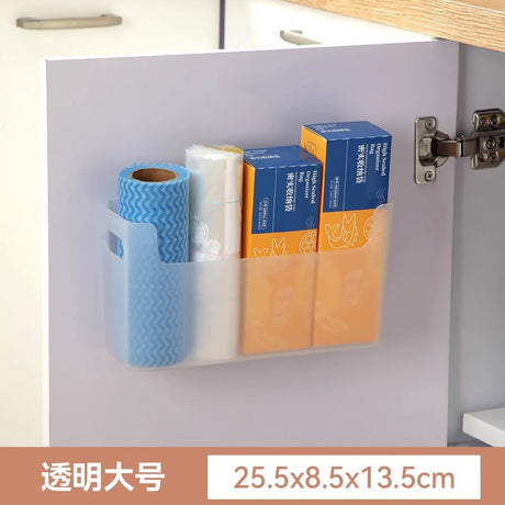 Wall-Mounted Kitchen Storage Box for Plastic Wrap