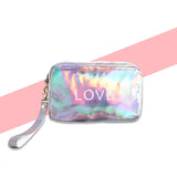 Waterproof Pink Laser Cosmetic Clutch Bag for Women