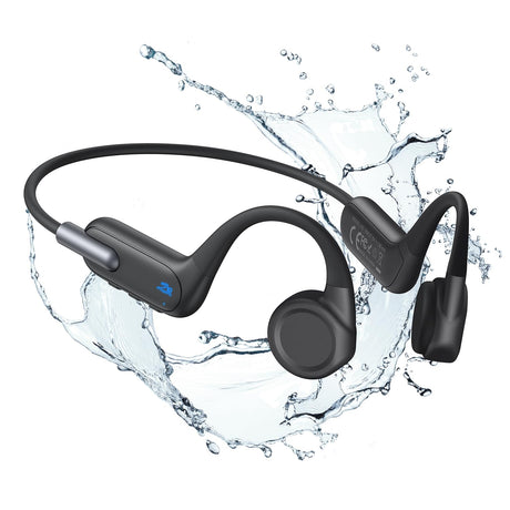 GLANA Bone Conduction Headphones Bluetooth-Wireless Open Ear Headphones with MicIPX8 Professional Waterproof HeadsetOpen-Ear Bluetooth Earphones Sport Earbuds for SwimmingWorkouts