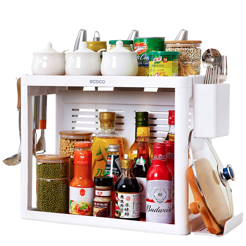 2-Tier Kitchen Storage Rack for Utensils and Spices