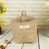 Cotton Linen Flower Pot Hanging Storage Bag