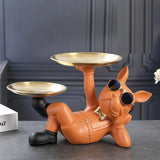 Decorative Dog Key Tray and Storage Organizer